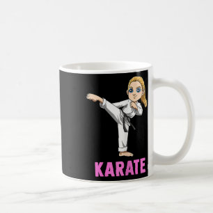 Kicking And Striking Kid - Cute Karate Girl  Coffee Mug