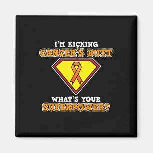 Kicking Cancer Leukaemia Awareness Orange Ribbon G Magnet