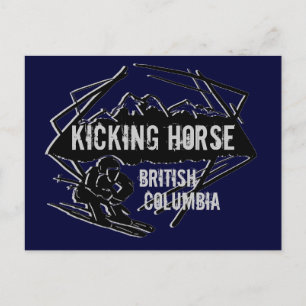 Kicking Horse British Columbia ski postcard
