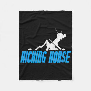 Kicking Horse Skiing Snowboarding Canada Resort Di Fleece Blanket