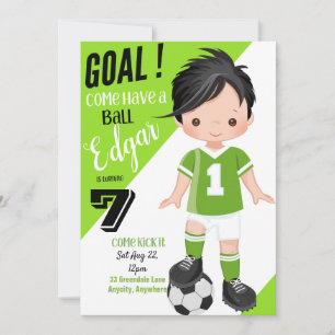Kicking It 3 Birthday Invitation Card