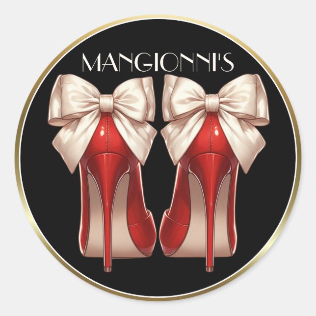 Kicking It High Heels  Classic Round Sticker (Front)