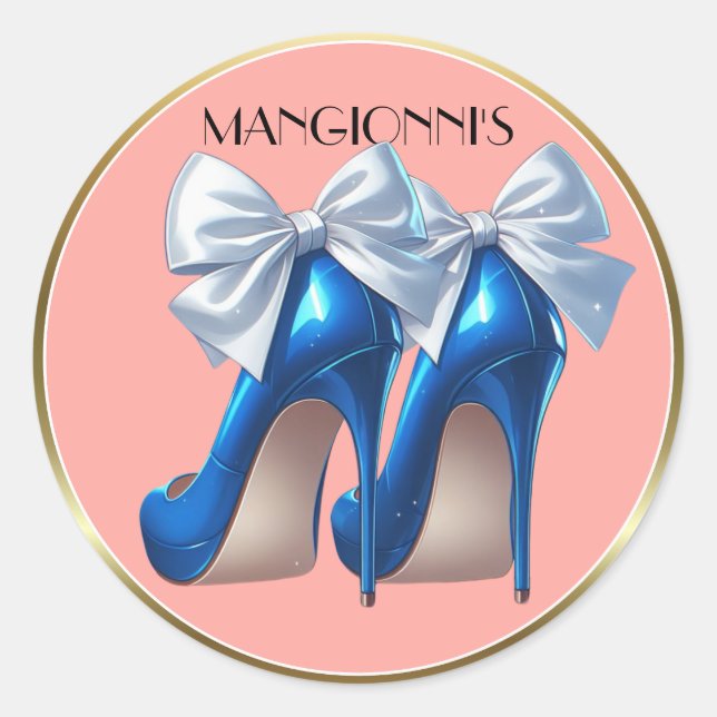 Kicking It High Heels  Classic Round Sticker (Front)