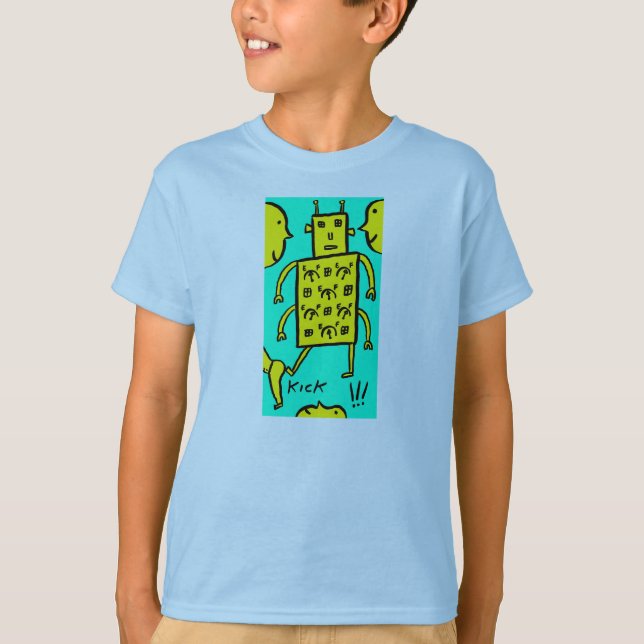 Kicking Robot T-Shirt (Front)