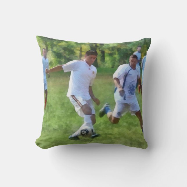 Kicking Soccer Ball Cushion (Front)