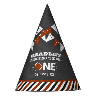 Kicking The Big One   Football 1st Birthday Party Hat