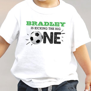 Kicking The Big One   Soccer 1st Birthday Baby T-Shirt