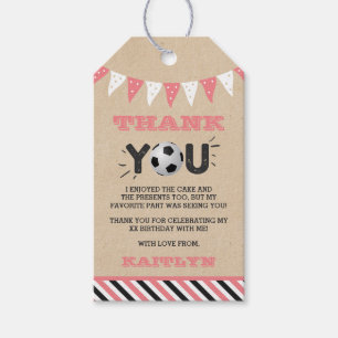 Kicking The Big One Soccer 1st Birthday Gift Tags