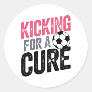 Kicking Towards A Cure Soccer Classic Round Sticker