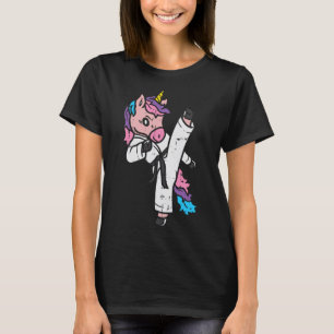 Kicking Unicorn Martial Art Cute Karate Taekwondo  T-Shirt