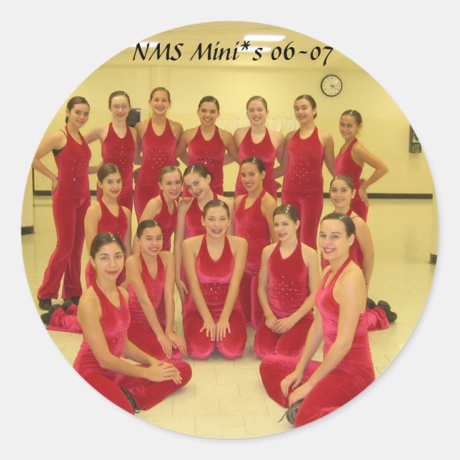 Kickline'06 002, NMS Mini*s 06-07 Classic Round Sticker (Front)