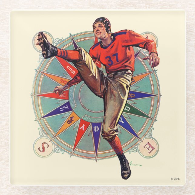 Kickoff Glass Coaster (Front)