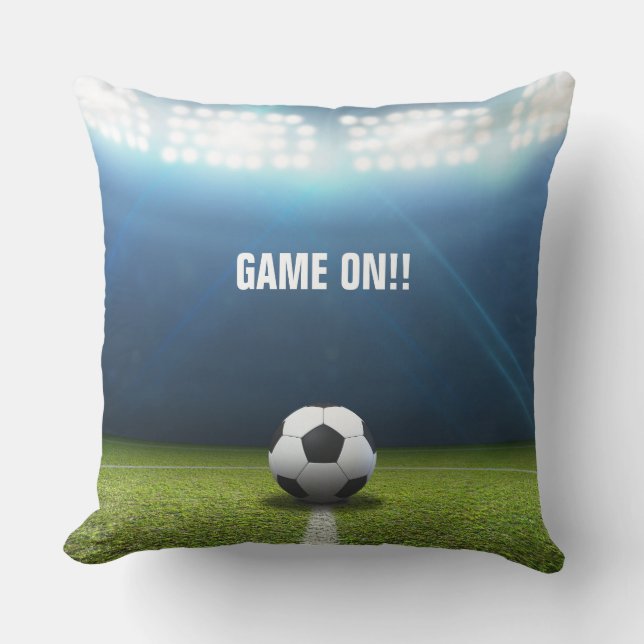 Kickoff Stadium And Soccer Ball Cushion (Front)