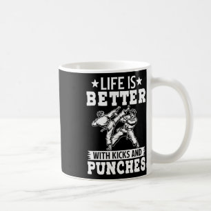 Kicks And Punches Karate Fighter Coffee Mug