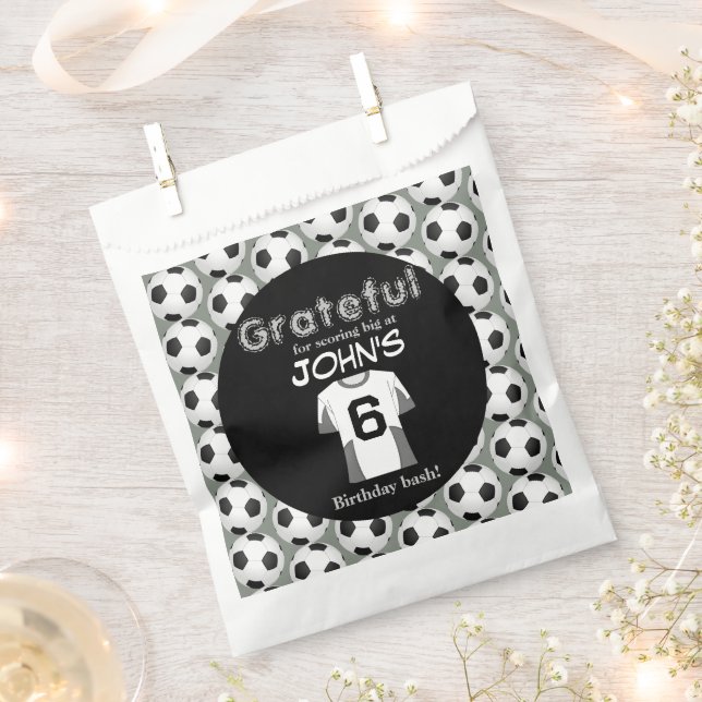 Kickstart the Celebration of 6th birthday Favour Bag (Clipped)