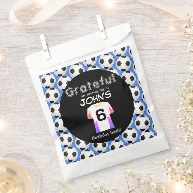 Kickstart the Celebration of 6th birthday Favour Bag (Clipped)
