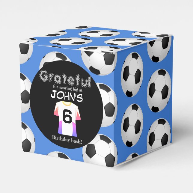 Kickstart the Celebration of 6th birthday Favour Box (Front Side)