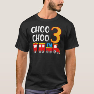 Kid 3rd Birthday Todller 3 Year Old Boy Train Wago T-Shirt