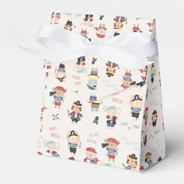 Kid Animal Crew Party Pirate Favour Box (Front Side)