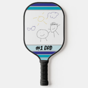 Kid Art for Dad Custom Pickleball Paddle