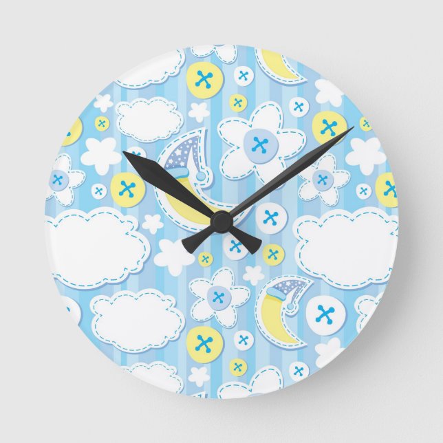 kid background round clock (Front)