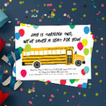 Kid Birthday Yellow School Bus Party Invitation<br><div class="desc">For the kid that loves yellow school buses,  this birthday party invitation is sure to make everyone smile and sets the tone for a joyful celebration with colourful balloons and lots of bus details.</div>