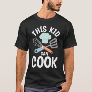 Kid Can Cook Expert Chef Cooking Culinary Graphic T-Shirt