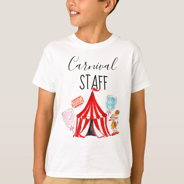 Kid Carnival staff shirt circus birthday part (Front)