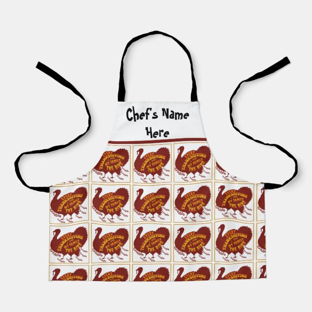 Kid Chef Thanksgiving Holiday Turkey Dinner  Apron (Front)