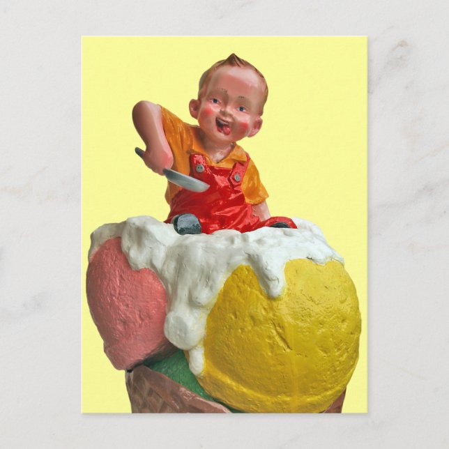 Kid Cone Ice Cream Parlour Sign Postcard (Front)