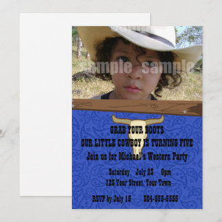 Kid Cowboy Birthday Party Invitation