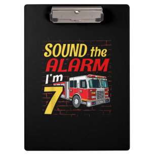 Kid Fire Truck 7th Birthday Party Gift Firefighter Clipboard