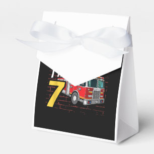 Kid Fire Truck 7th Birthday Party Gift Firefighter Favour Box