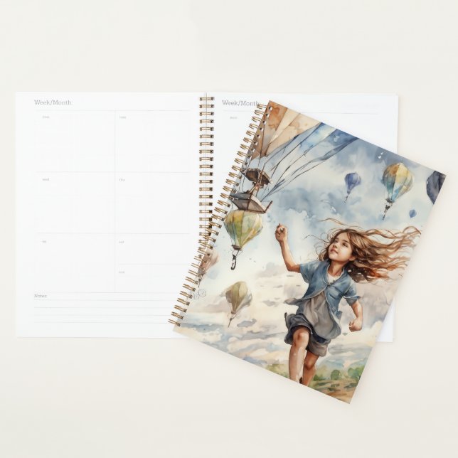 kid flying kites planner (Display)
