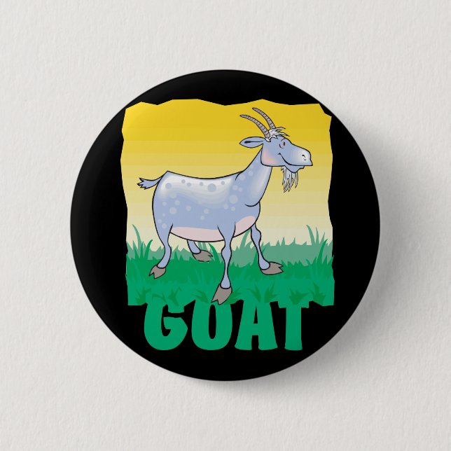 Kid Friendly Goat 6 Cm Round Badge (Front)