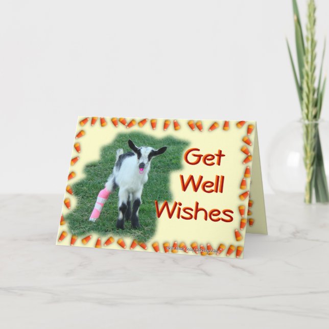 Kid Goat Get Well--customise any occasion & anyone Card (Front)