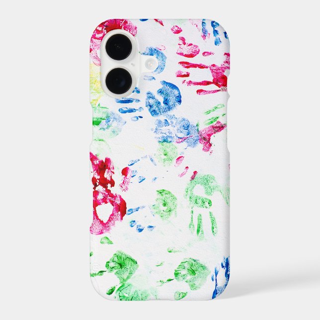 kid hand print paint pattern (Back)