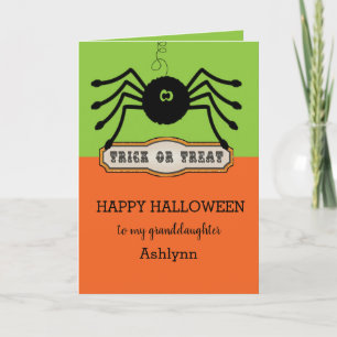 Kid Happy Halloween Granddaughter Card