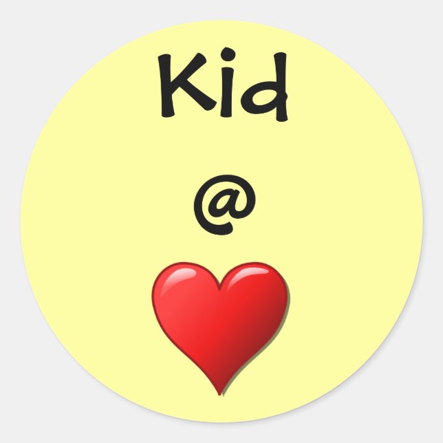 Kid @ Heart Classic Round Sticker (Front)