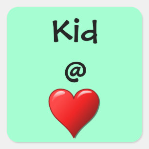 Kid @ Heart Square Sticker