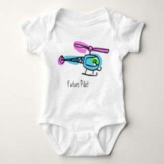 kid helicopter, Future Pilot Baby Bodysuit