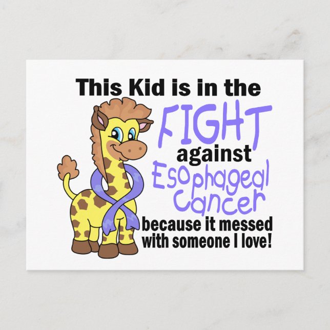 Kid In The Fight Against Oesophageal Cancer Postcard (Front)