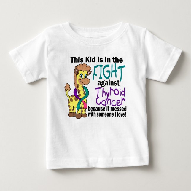 Kid In The Fight Against Thyroid Cancer Baby T-Shirt (Front)