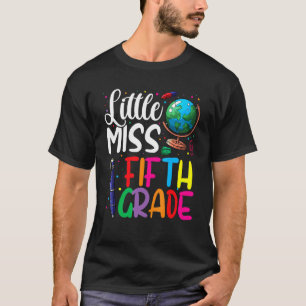 Kid Little Miss Fifth Grade Girls Cute Back To Sc T-Shirt