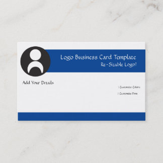 Kid Logo or People Black & White Logo Business Card