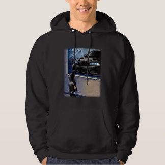 Kid Looking At Dream Car Artwork Hoodie