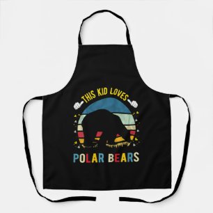 Kid Loves Polar Bears Boys And Girls Animal Lover Apron