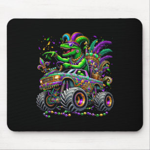 Kid Mardi Gras Grawr Dinosaur Trex Monster Truck T Mouse Pad
