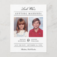Kid Photo Save the Date | White