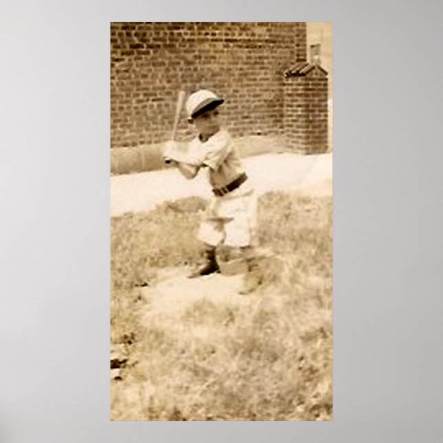 kid playing baseball poster (Front)